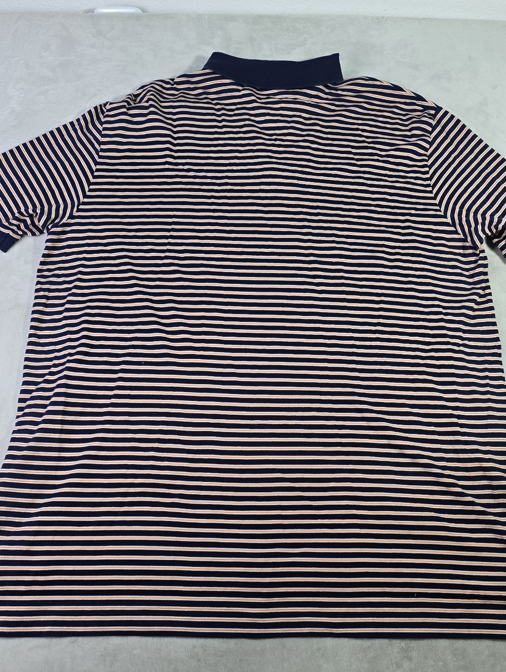 VTG Polo Ralph Lauren Shirt Mens 4XLT Striped Orange Blue Flesh Pony Pima Cotton - Picture 2 of 6